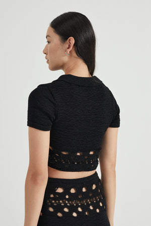 Break Away Knit Polo Top