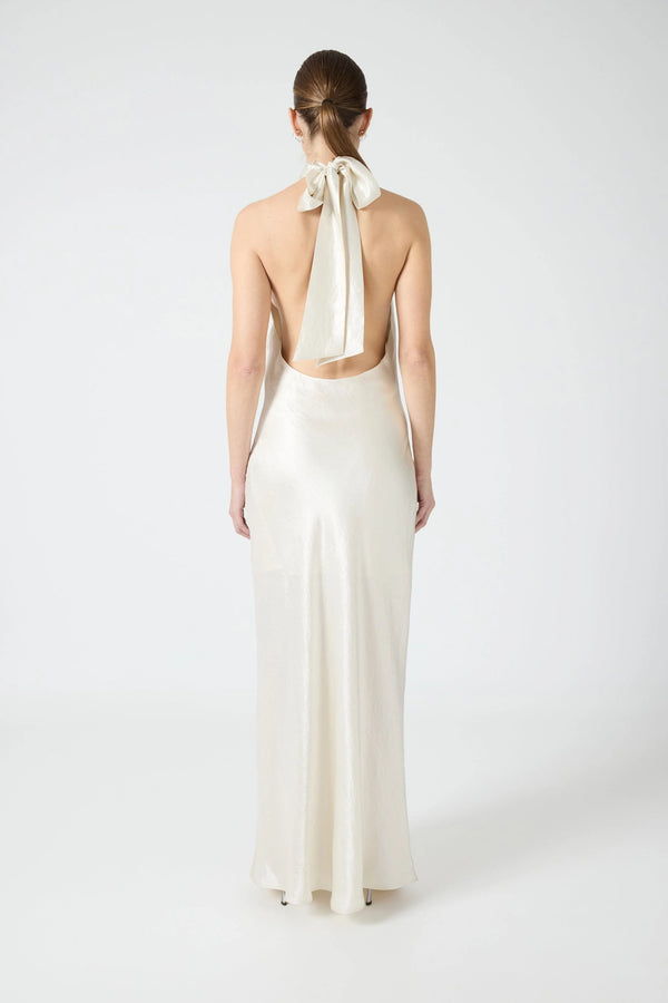 Crush Wrap Neck Floor Length