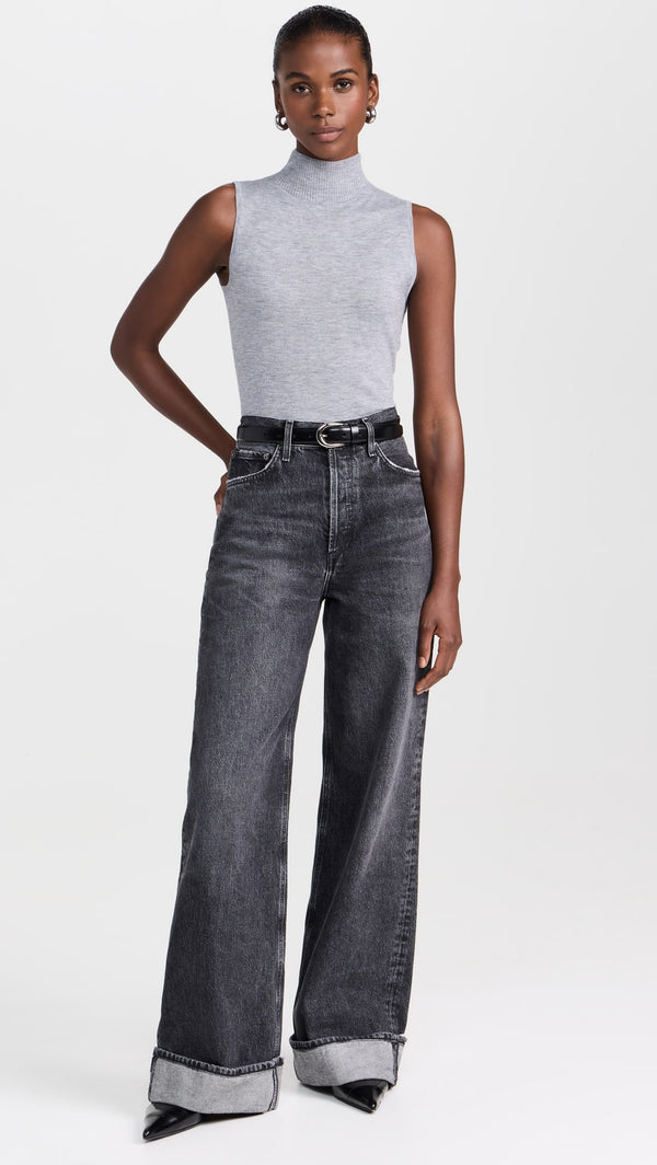 Ashen Sleeveless Turtleneck Pullover