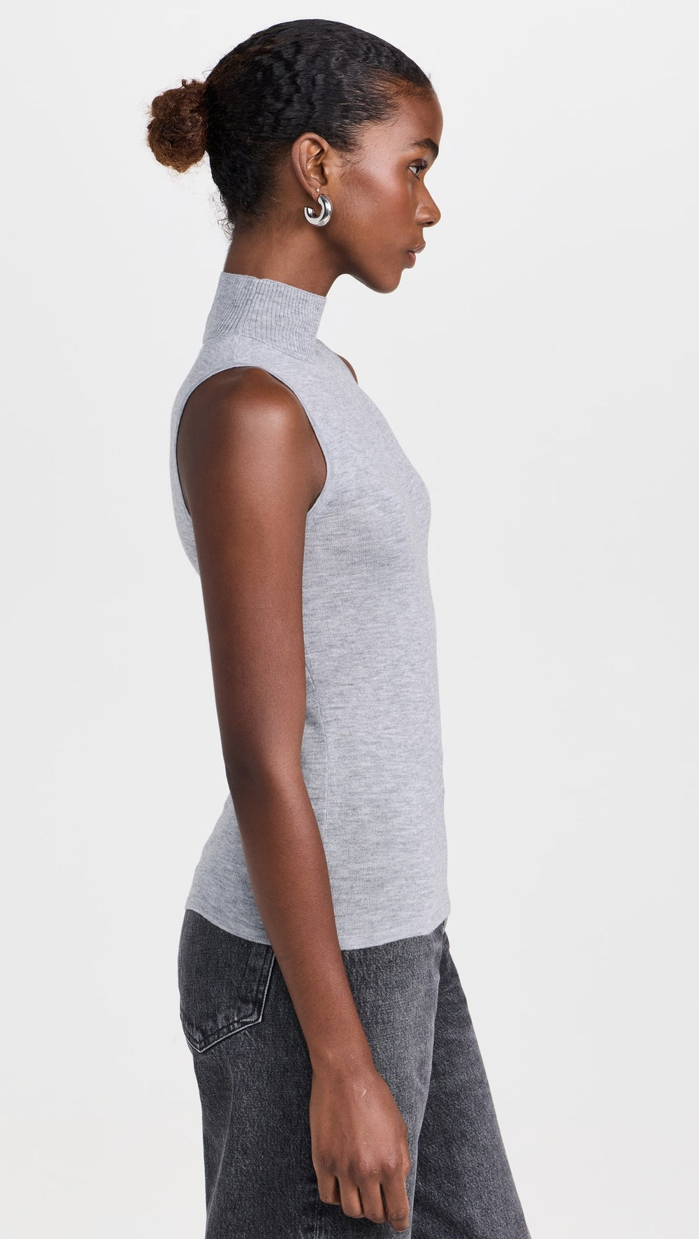 Ashen Sleeveless Turtleneck Pullover
