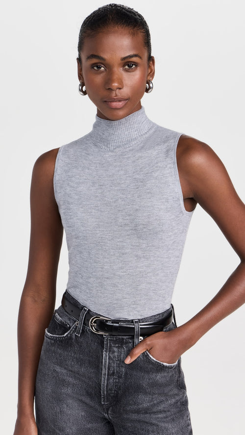 Ashen Sleeveless Turtleneck Pullover