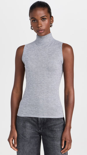 Ashen Sleeveless Turtleneck Pullover