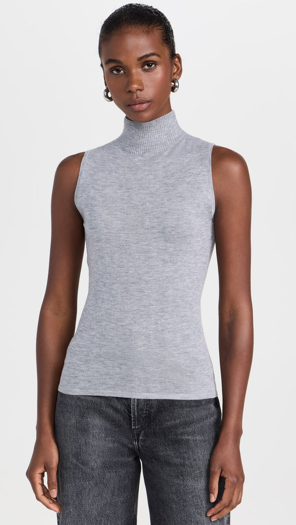 Ashen Sleeveless Turtleneck Pullover