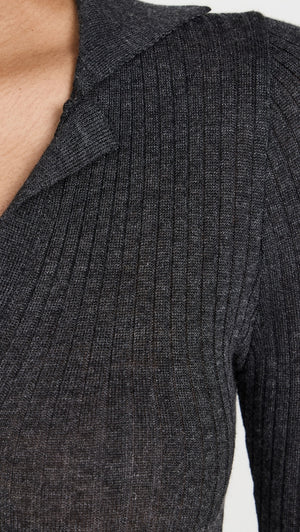 Charcoal Long Sleeve Polo