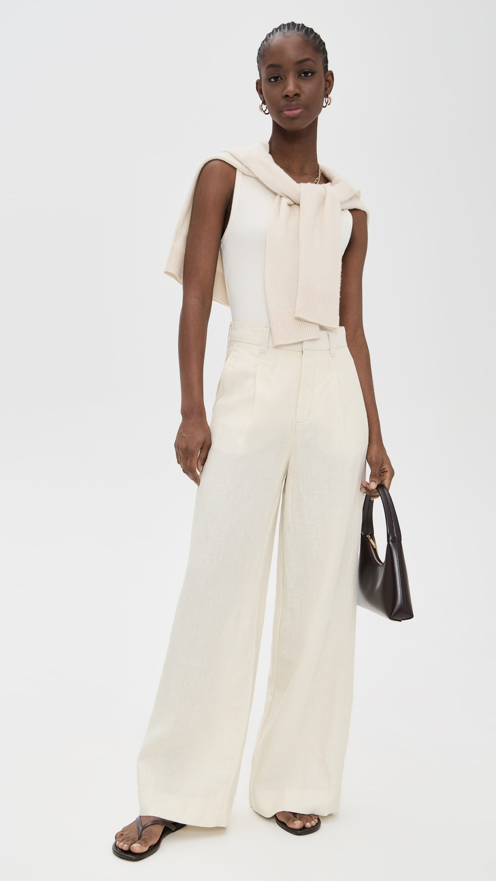 Flax Linen Hepburn Wide Leg 32" Pants