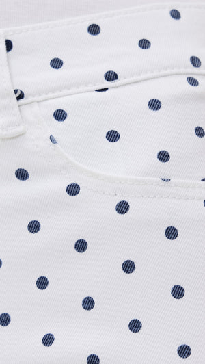 Marine Dots Hepburn Wide Leg  27" Jeans