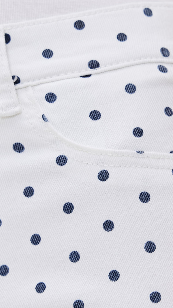 Marine Dots Hepburn Wide Leg  27" Jeans