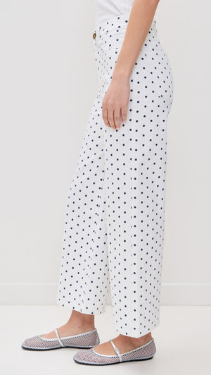 Marine Dots Hepburn Wide Leg  27" Jeans