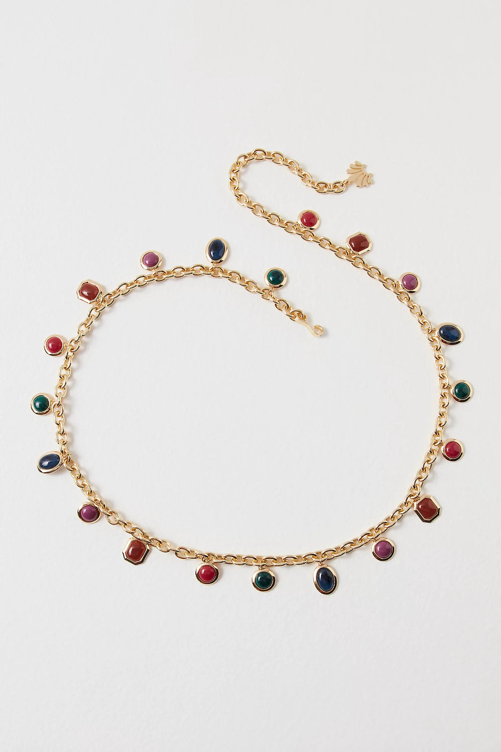 Bezel Jewel Charm Chain Belt