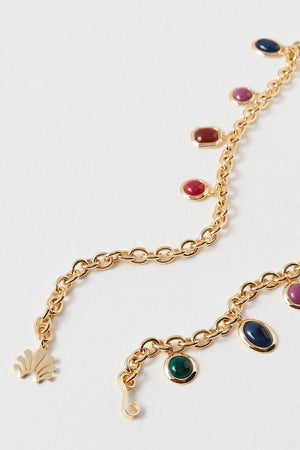 Bezel Jewel Charm Chain Belt