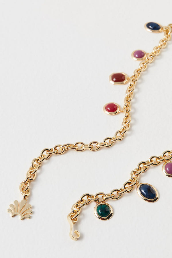 Bezel Jewel Charm Chain Belt