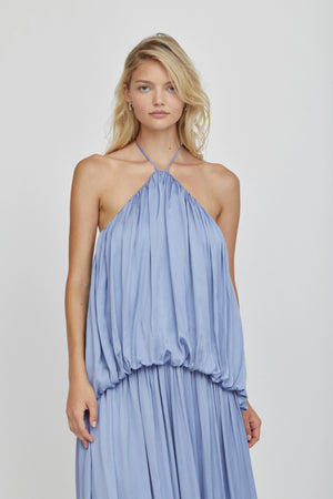 Lapis Dreamt Halter Maxi Dress