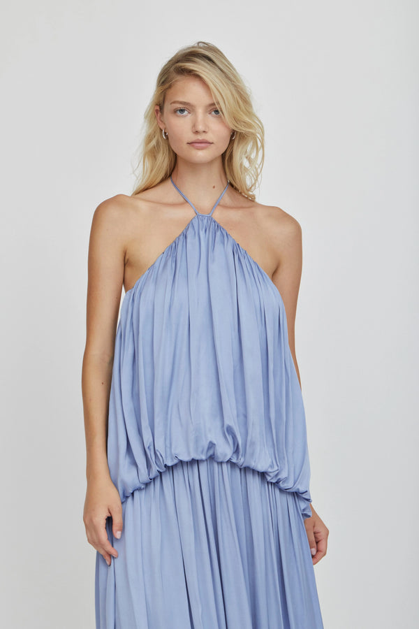 Lapis Dreamt Halter Maxi Dress