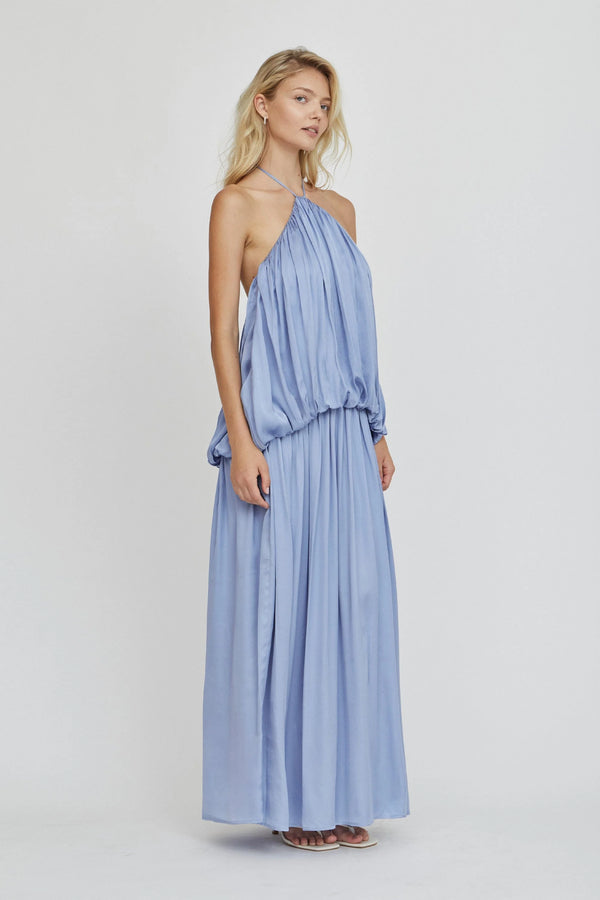Lapis Dreamt Halter Maxi Dress