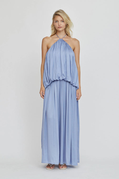 Lapis Dreamt Halter Maxi Dress