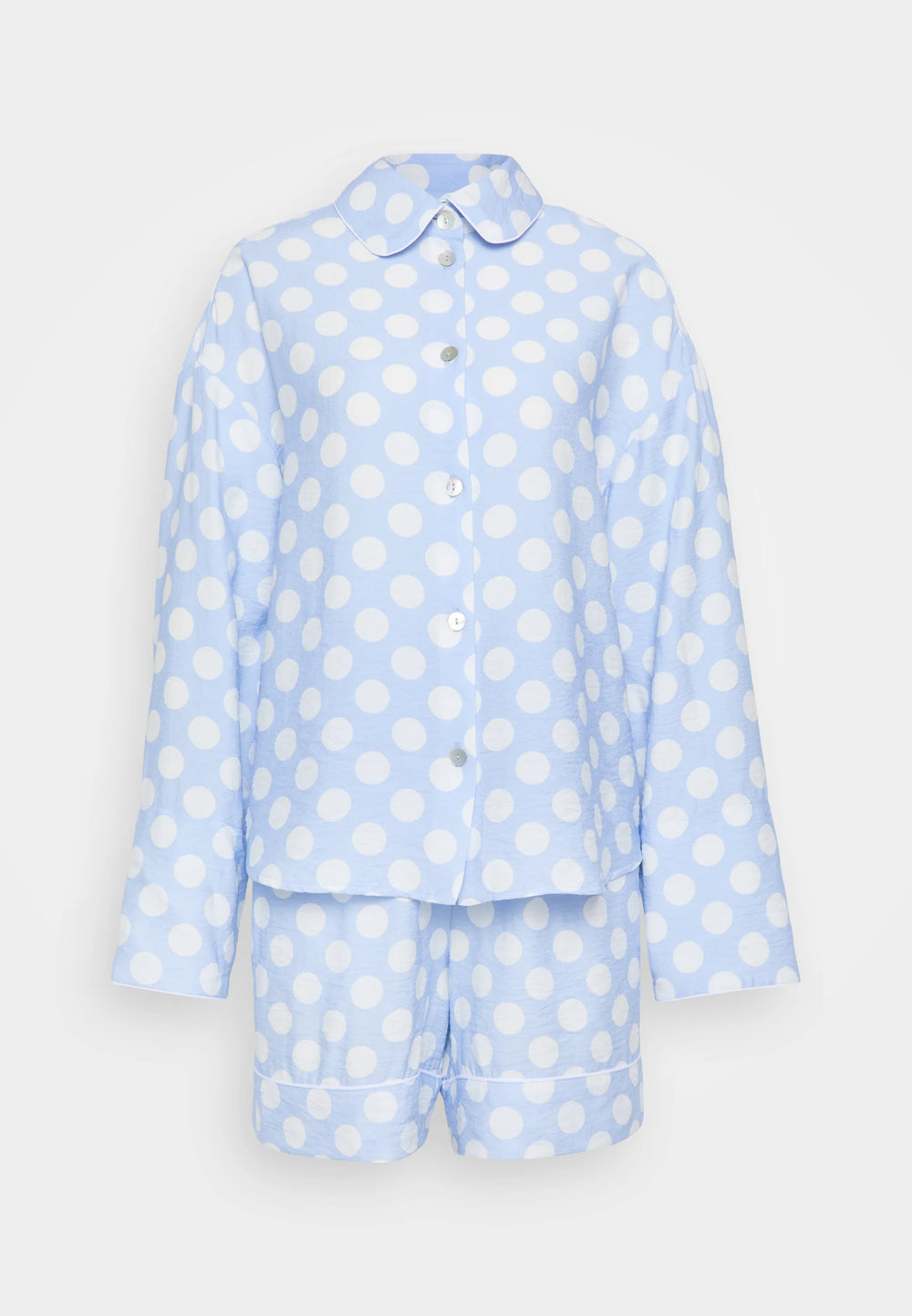 Blue Polka Dot Pastelle Oversized Set with Shorts