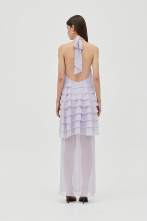 Lilac Spot Gaia Tiered Maxi Dress