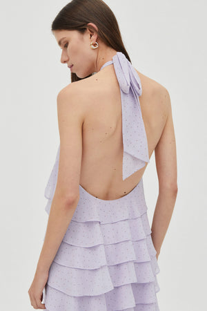 Lilac Spot Gaia Tiered Maxi Dress