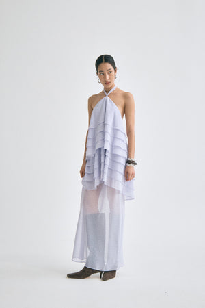 Lilac Spot Gaia Tiered Maxi Dress