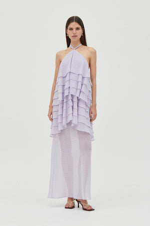 Lilac Spot Gaia Tiered Maxi Dress
