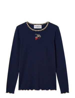 Midnight Blue Andrea Long Sleeve T-Shirt