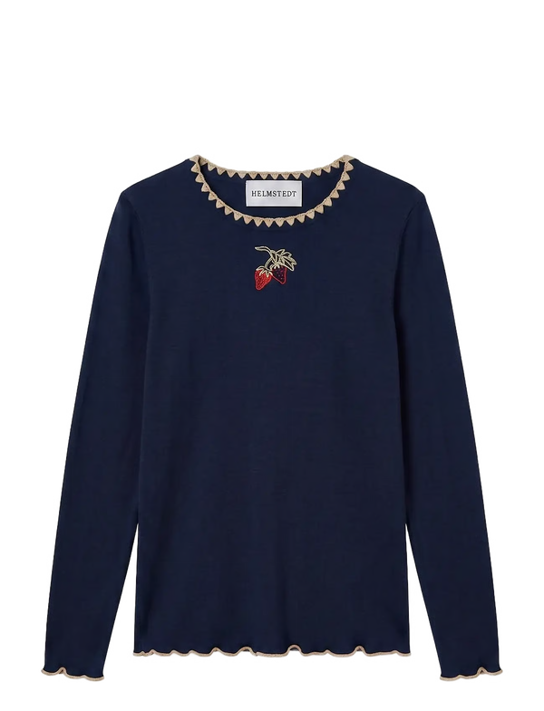 Midnight Blue Andrea Long Sleeve T-Shirt
