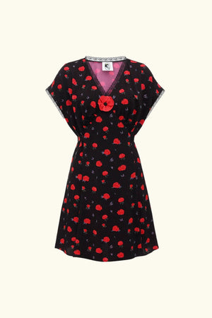 Poppies Print Poppi Mini Dress