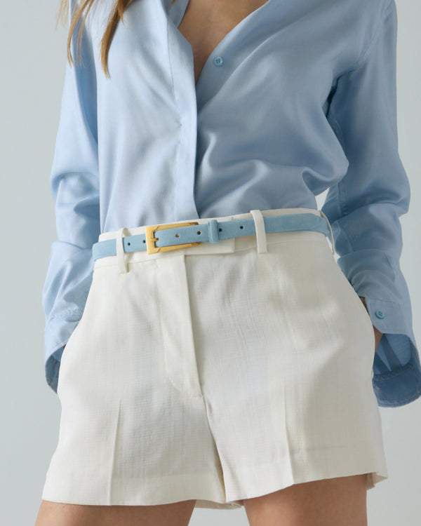 Baby Blue Suede Mini No. 10 Belt