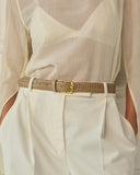 Etoupe Crocodile No. 4 Belt