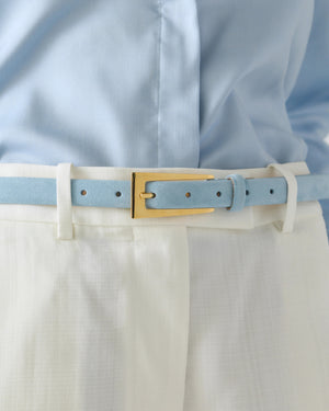 Baby Blue Suede Mini No. 10 Belt