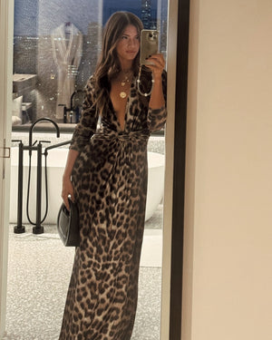 Leopard Amanda Maxi Dress 