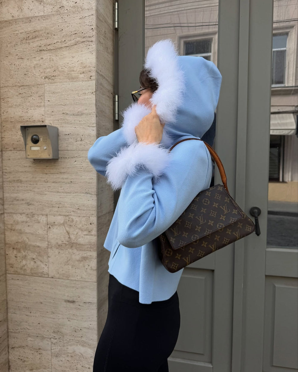 Blue Kylie Hooded Cardigan