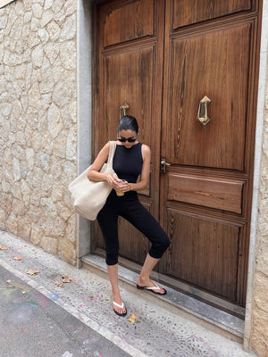 Capri Stretch-Cotton Jersey Legging