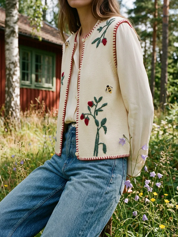 White Tove Cardigan