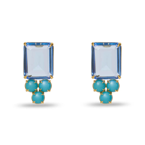 Crystal Berry Button Earrings