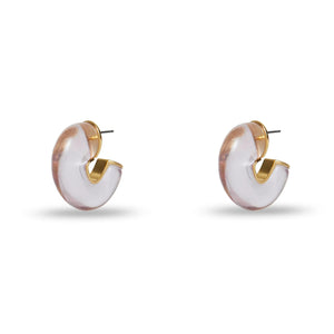 Birthstone Chunky Hoop Earrings