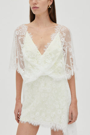 Lemonade Poetry Draped Lace Dress