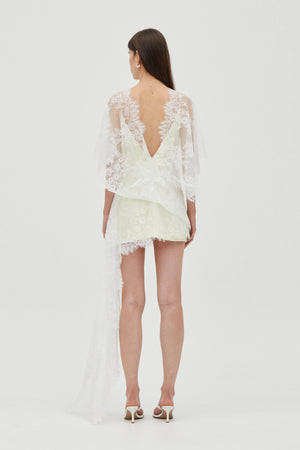 Lemonade Poetry Draped Lace Dress