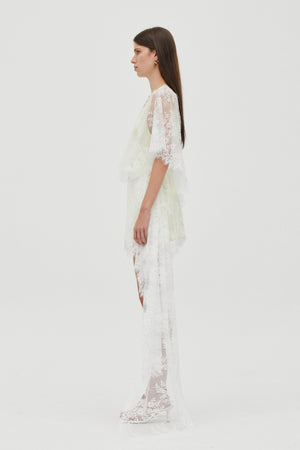 Lemonade Poetry Draped Lace Dress
