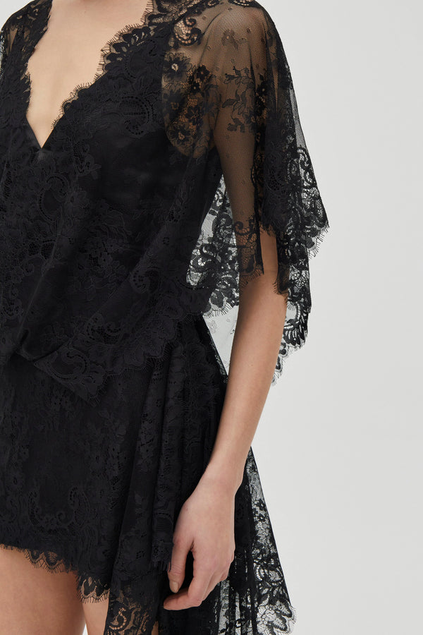 Smoke Poetry Draped Lace Dress