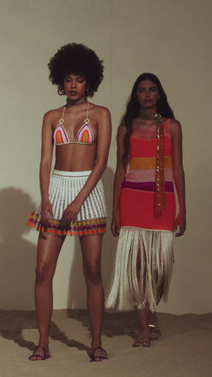 Bonbon Hand-Crochet Rainbow Bikini Set