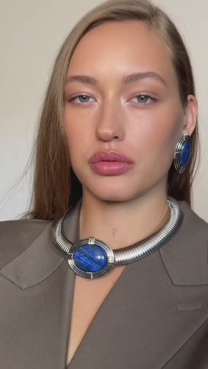 Navy Hera Earrings