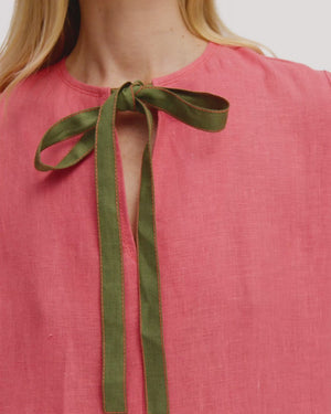 Lambada Fringed Linen Maxi Dress