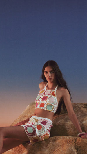 Taffy Hand-Crochet Crop Top