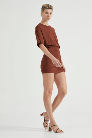 Cinnamon Push Pull Tee Dress
