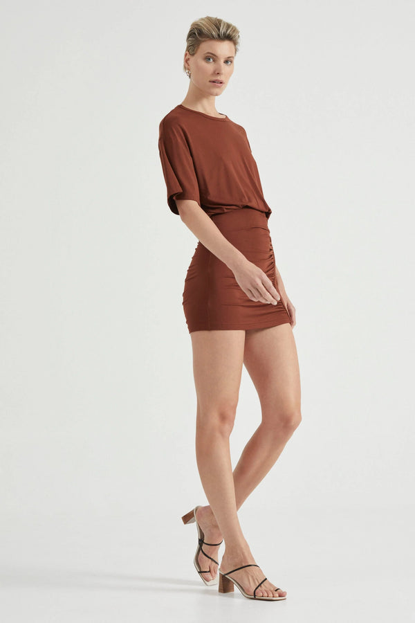 Cinnamon Push Pull Tee Dress