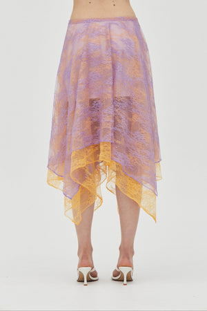 Lavender & Mango Reflect Handkerchief Skirt