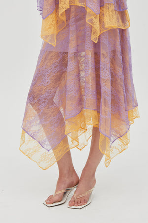 Lavender & Mango Reflect Handkerchief Skirt