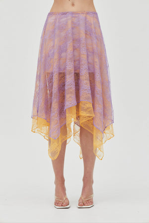 Lavender & Mango Reflect Handkerchief Skirt