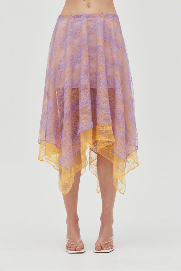 Lavender & Mango Reflect Handkerchief Skirt
